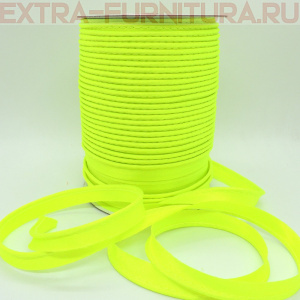 Кант атласный 12 мм, 72 ярда, цв. 056 зеленый неон ЕВРО