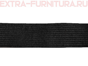 Резинка вязаная, 60мм (+/-2мм), цв.черный (уп.-50м*4 уп)