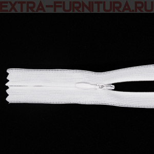 Молния потайная  № 3, 20 см цв. 101 белый п/э пл.9,3 гр/м