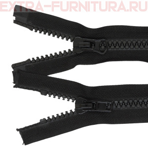 Молния Трактор Т8 2 замка, дл.70 см, цв.черный, усил. звено (кл.А)