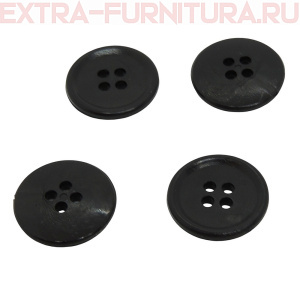 Пуговицы 20/4 термохимостойкие цв.черный, уп.1000шт