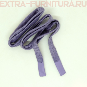 Шнурки плоские 130см, шир.15мм, прорезин.наконечник, цв.лаванда