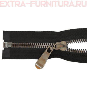 Молния декор Трактор Т5 1 замок, дл. 70см, цв.черный, усил. звено 