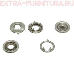 Кнопка трикотажная 10,5мм полукрышка, цв.никель (уп.1440шт)