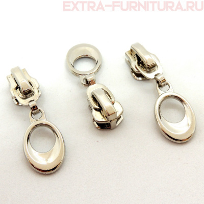 Бегунок декоративный автомат М5 никель №2 (уп.50шт)