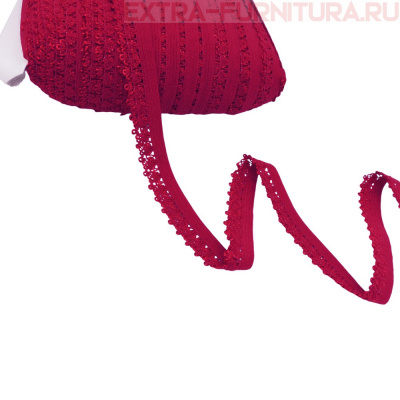 Резинка ажурная 12мм, арт.TBY-S059 цв.красный (уп.100м)