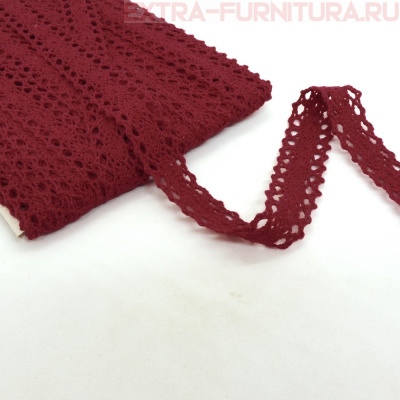 Тесьма вязаная арт.TBY-6307-1 шир.20мм, цв.26 бордовый, уп.10м