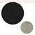 Нашивка силиконовая круг с рельефом 4,5см черный
