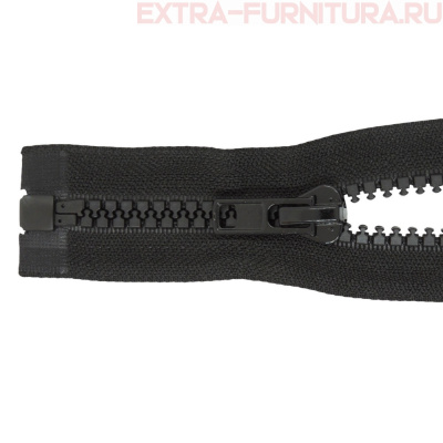 Молния Трактор Т8 1 замок, дл.80 см, цв.черный, усил. звено (кл.А)