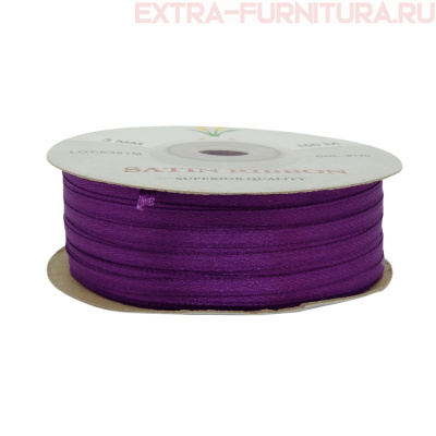 Лента атласная  3 мм  цв.170 фиолетовый рул.100м