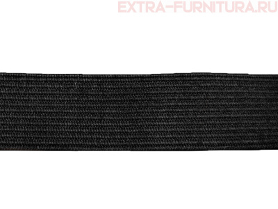 Резинка вязаная,  6мм (+/-1мм), цв.черный (уп.-100м*25 уп) Б