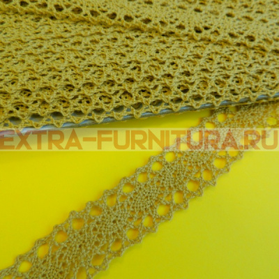 Тесьма вязаная арт. TBY-6307-1 шир.20 мм цв.34 т.желтый уп.10м