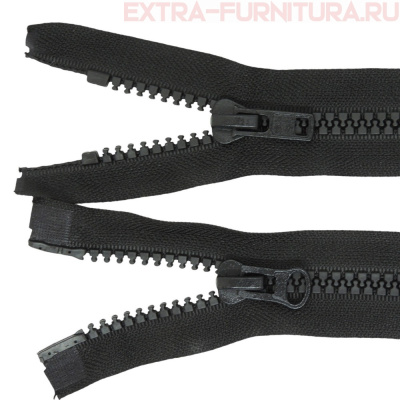 Молния Трактор Т8  2 замка 75 см, цв.322 черный